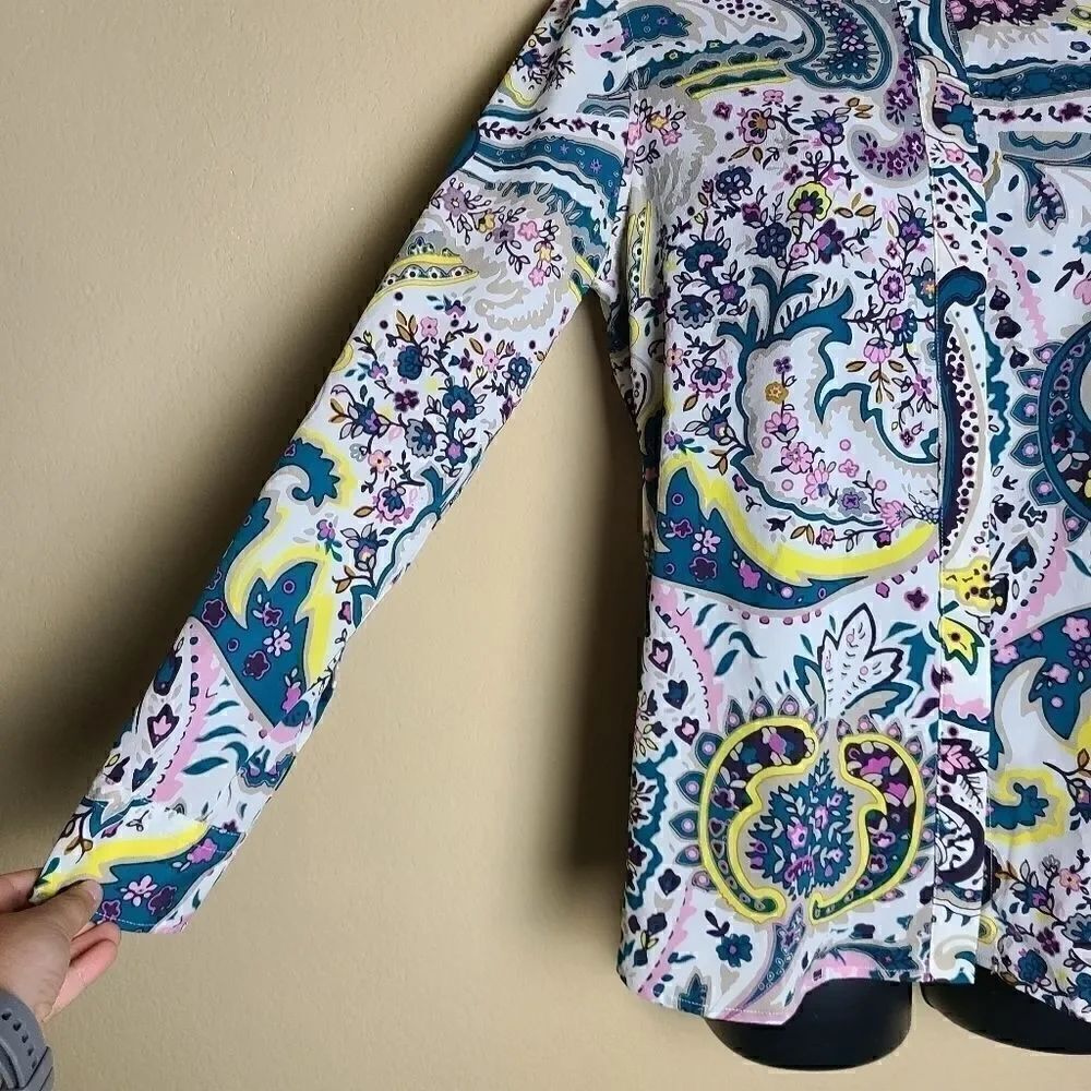 Talbots Floral Long Sleeve Button Up - Picture 2 of 8
